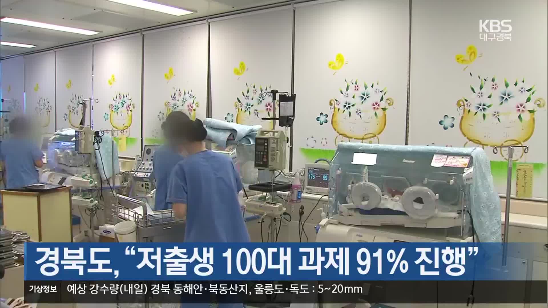 경북도 “저출생 100대 과제 91% 진행”