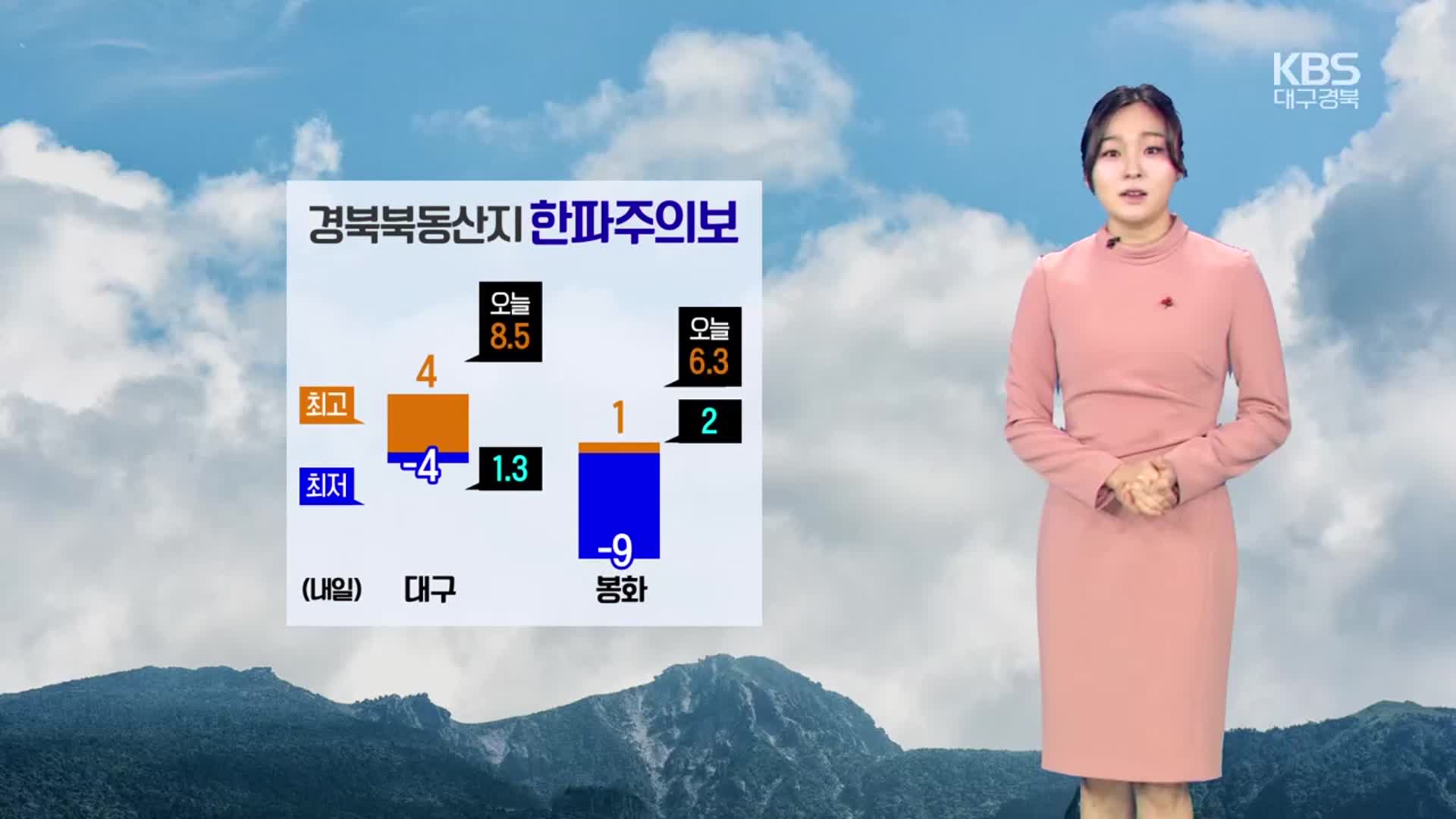 [날씨] 경북북동산지 한파주의보…대구·경북 곳곳 비·눈