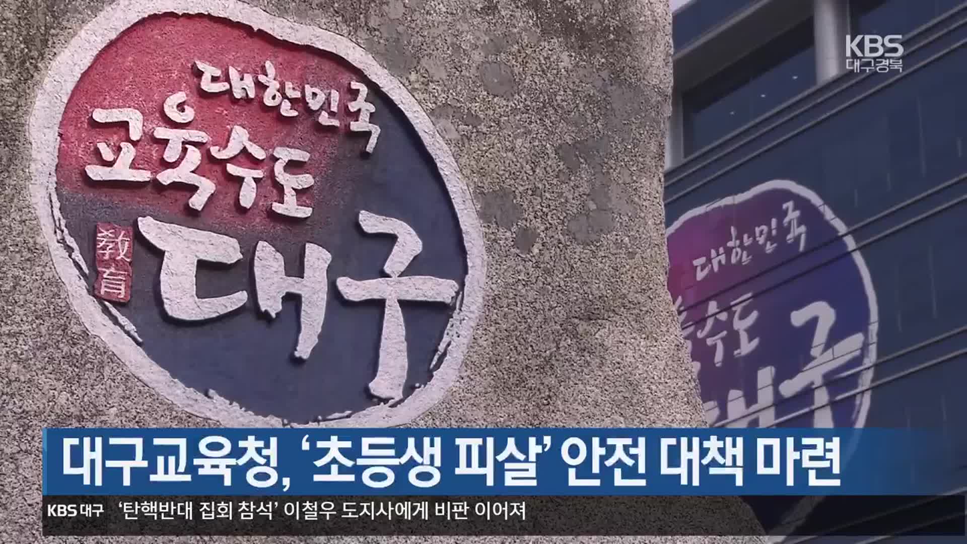 대구교육청, ‘초등생 피살’ 안전 대책 마련