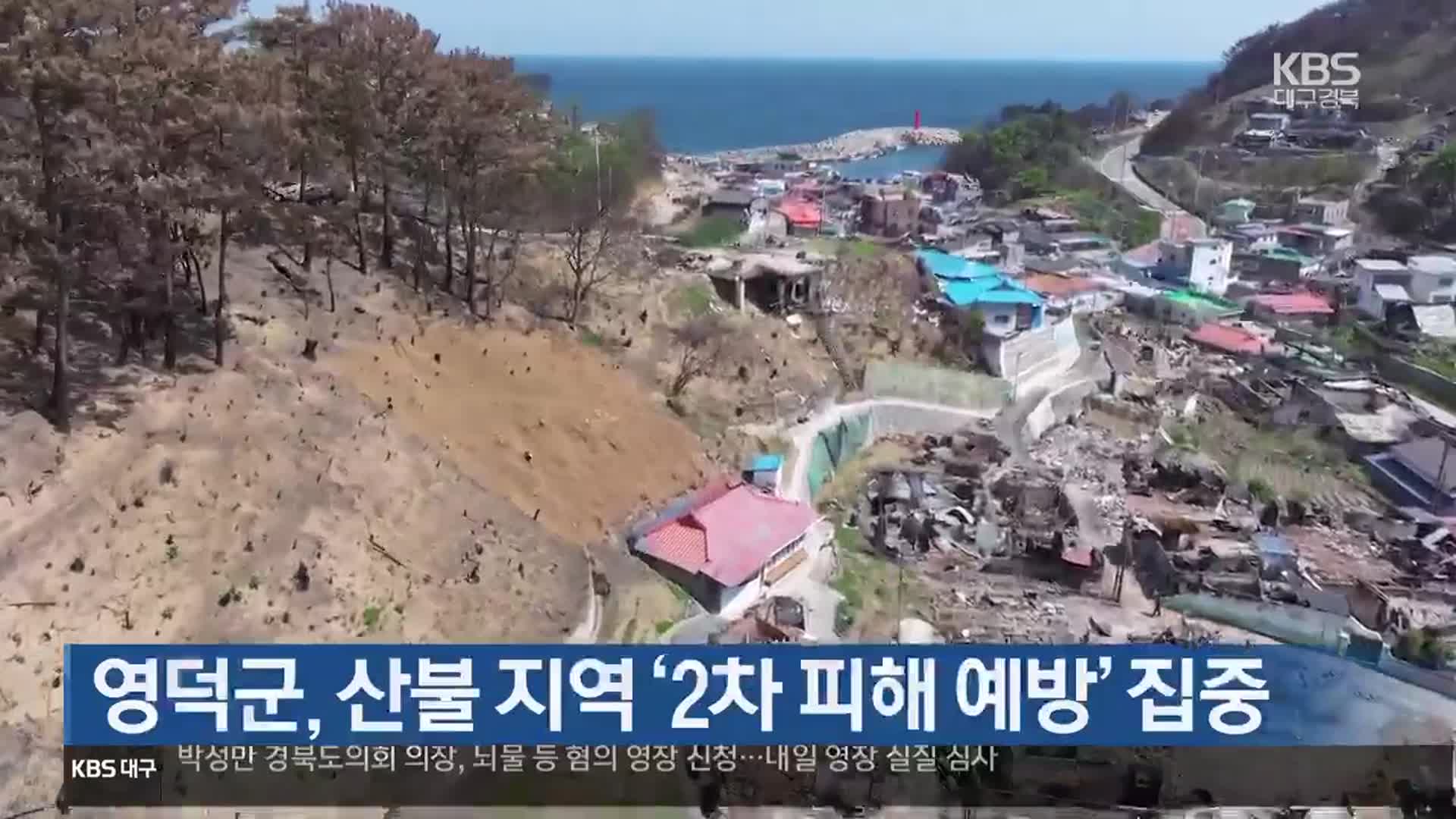 [여기는 포항] 영덕군, 산불 지역 ‘2차 피해 예방’ 집중 외
