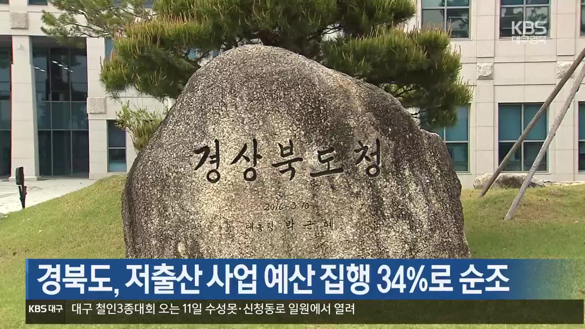 경북도, 저출산 사업 예산 집행 34%로 순조