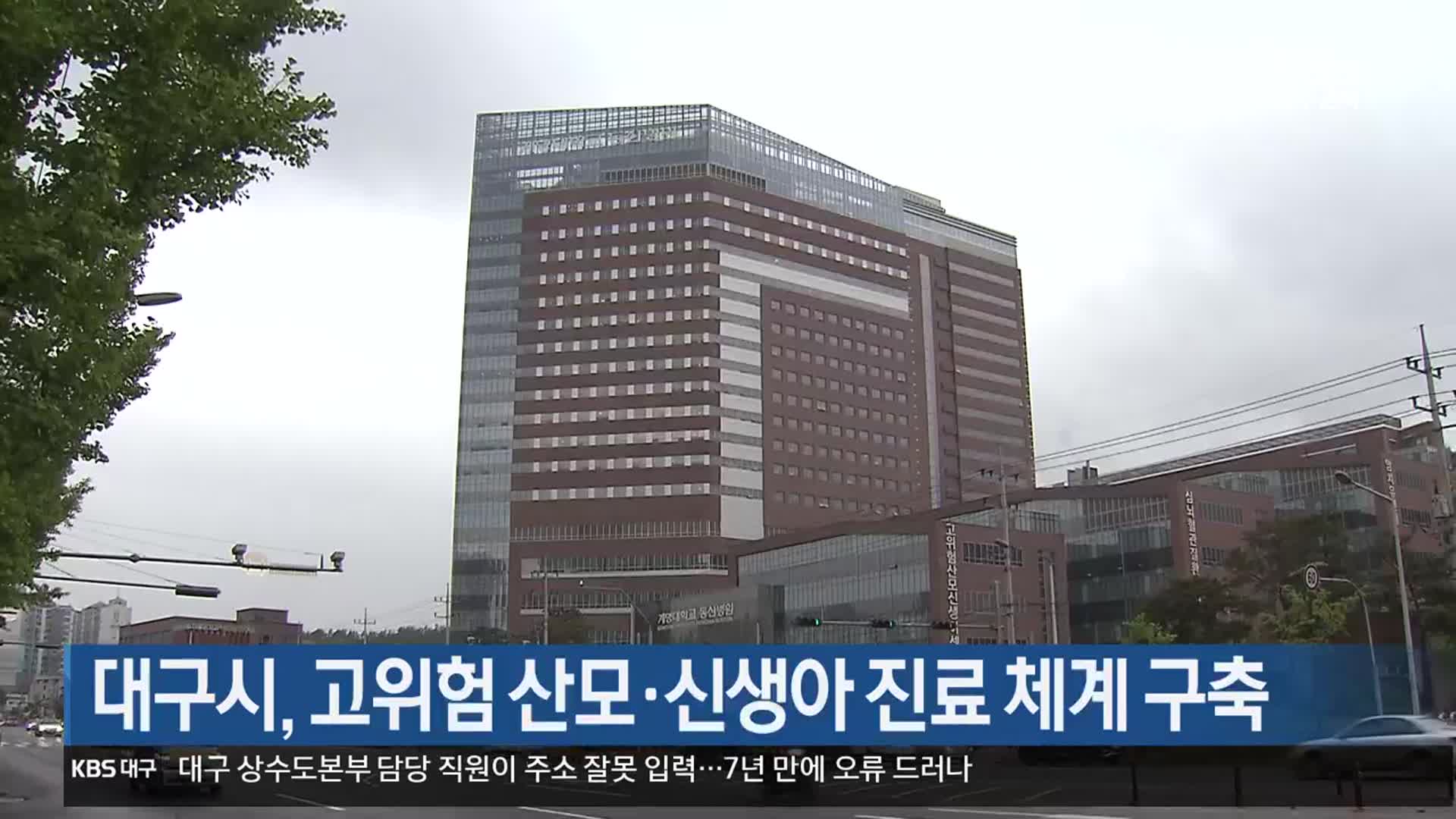 대구시, 고위험 산모·신생아 진료 체계 구축