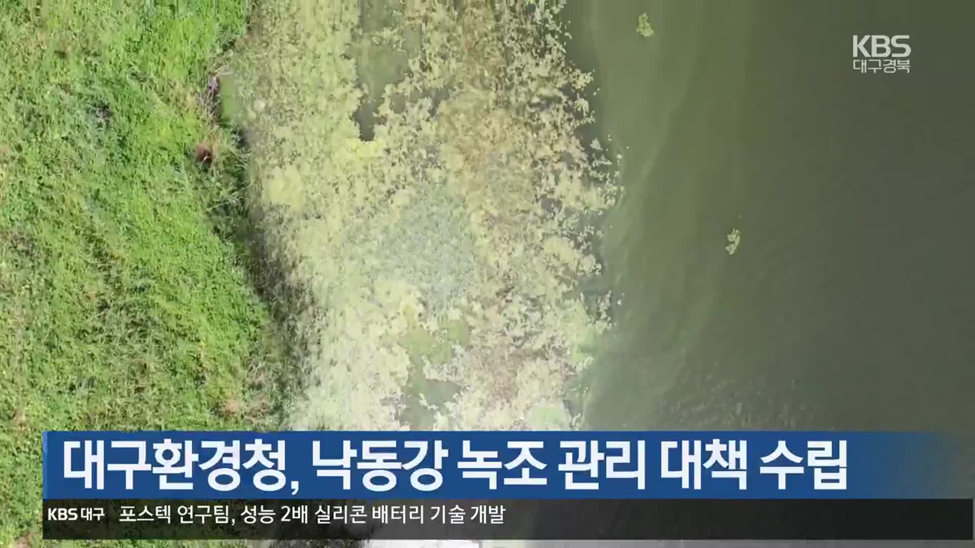 대구환경청, 낙동강 녹조 관리 대책 수립