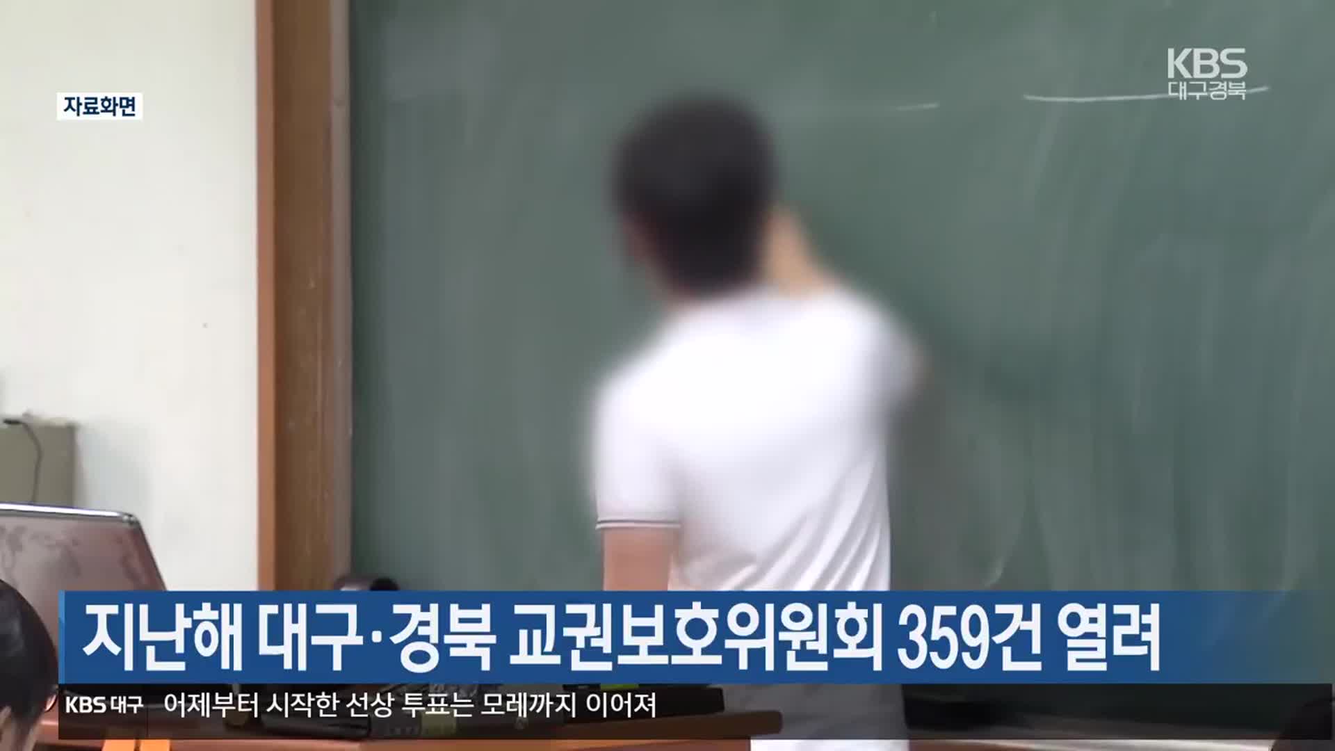 지난해 대구·경북 교권보호위원회 359건 열려