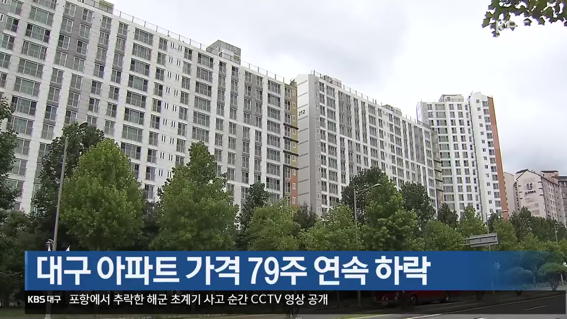 대구 아파트 가격 79주 연속 하락