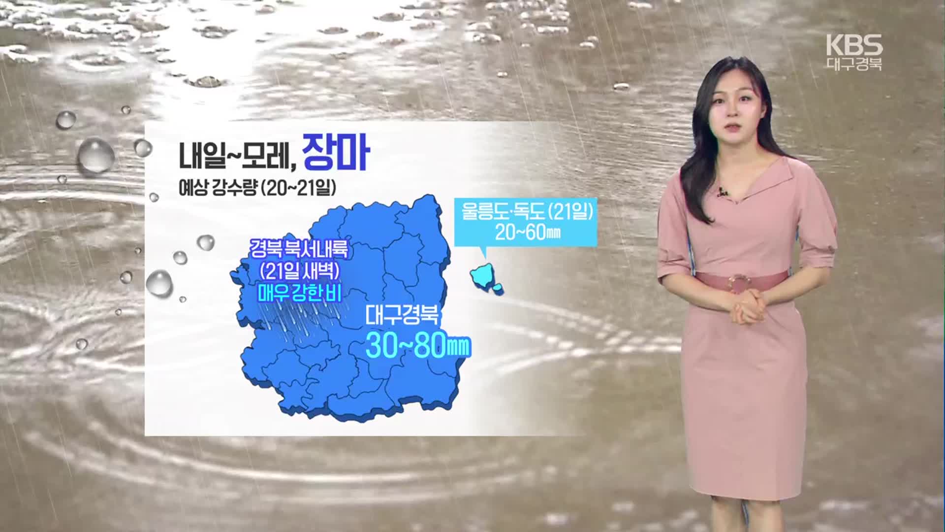 [날씨] 대구·경북 내일부터 본격적인 장마…최대 80mm 비