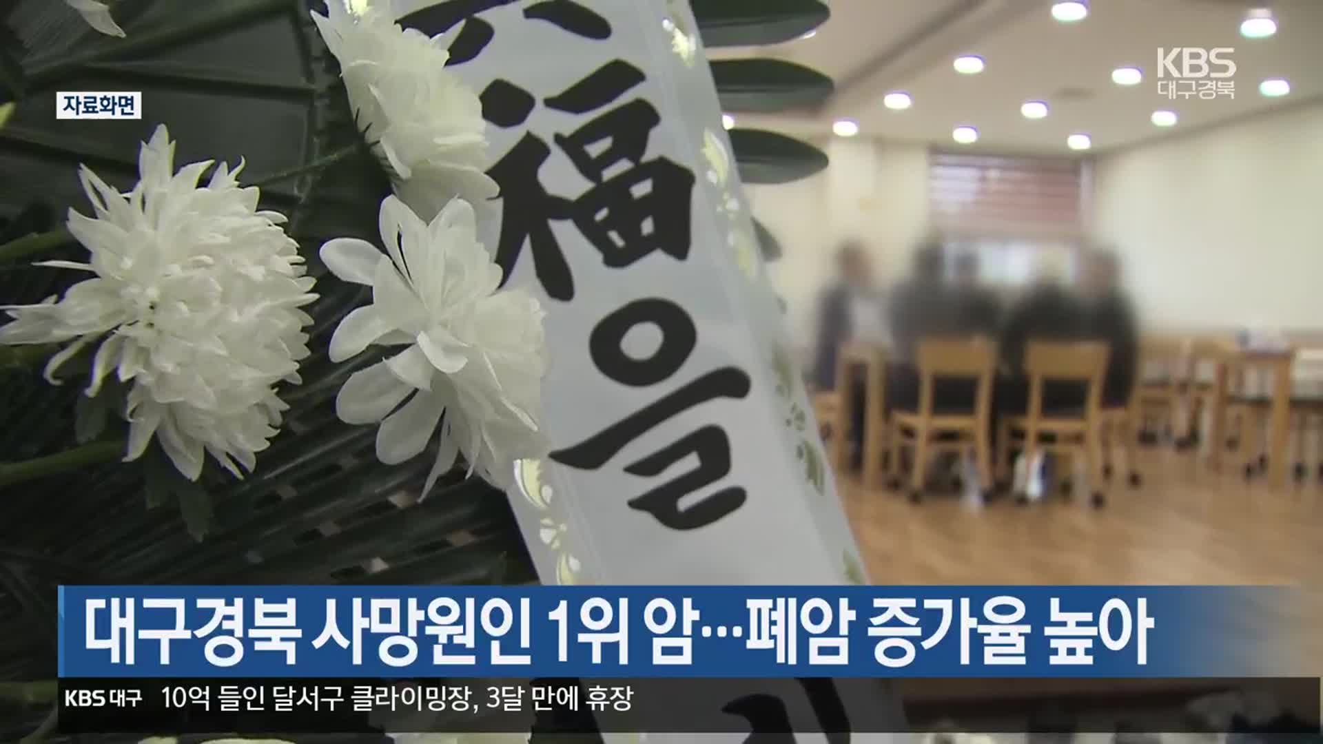 대구·경북 사망원인 1위 암…폐암 증가율 높아