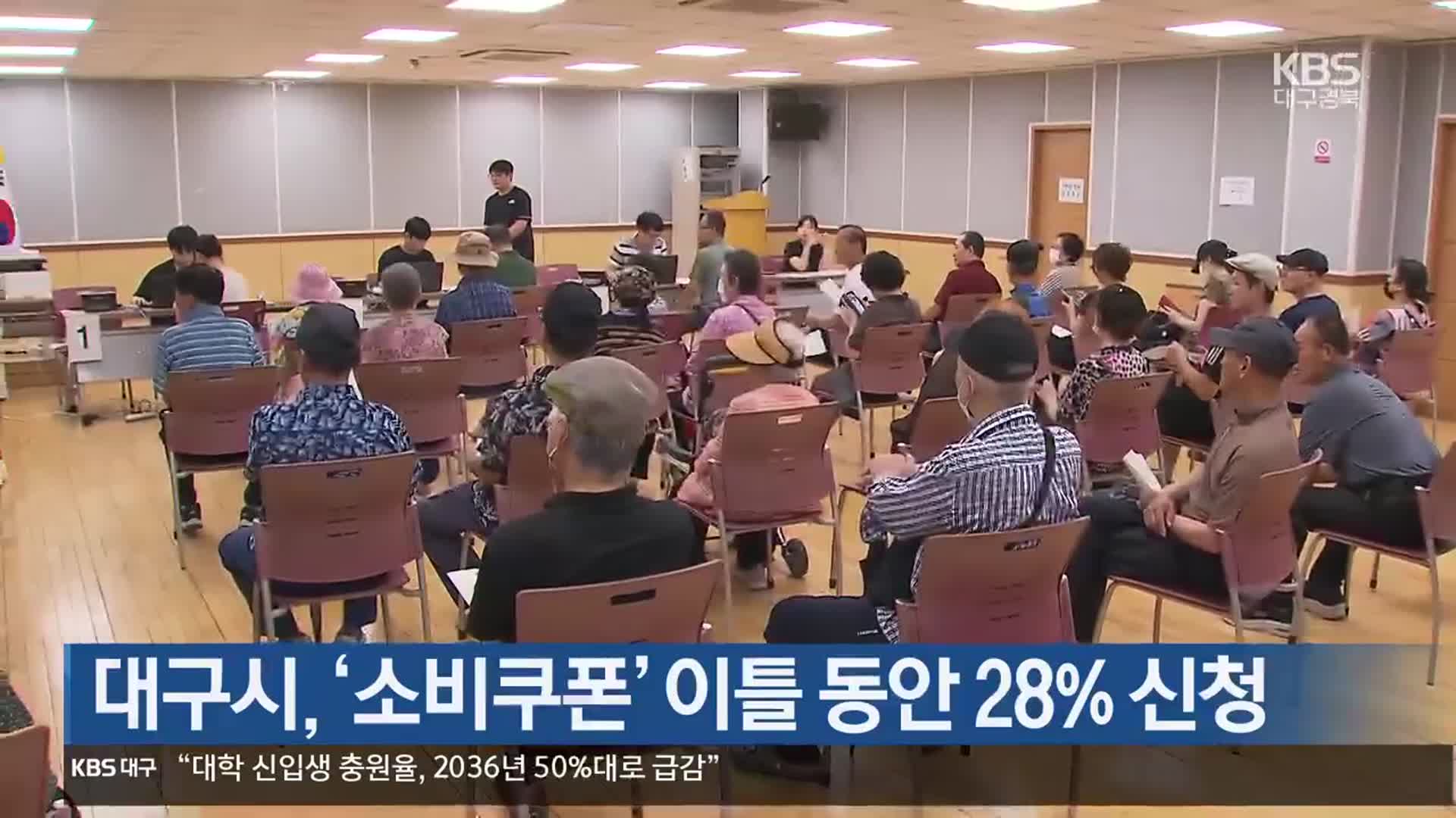 대구시, ‘소비쿠폰’ 이틀 동안 28% 신청
