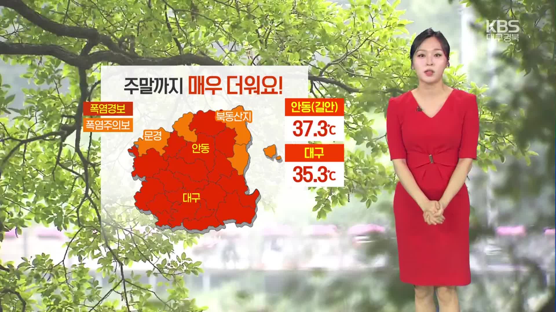 [날씨] 대구·경북 주말까지 무더위 이어져…자외선 지수 ‘매우 높음’