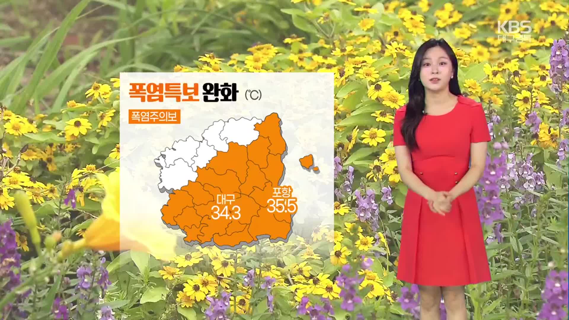 [날씨] 대구·경북 폭염특보 완화…내일 곳곳 비