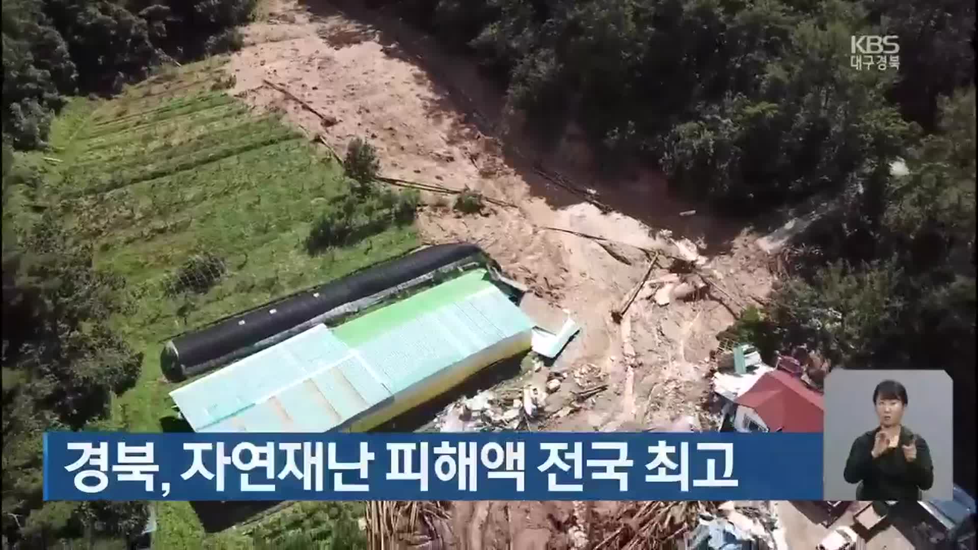 경북, 자연재난 피해액 전국 최고