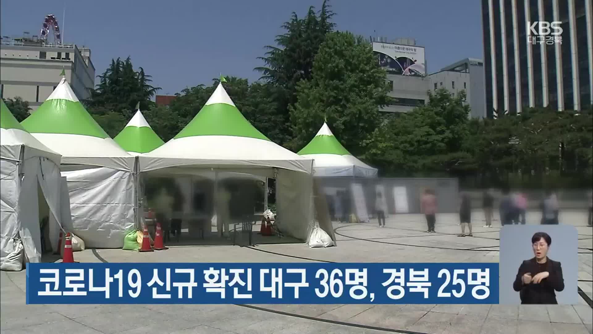 코로나19 신규 확진 대구 36명·경북 25명