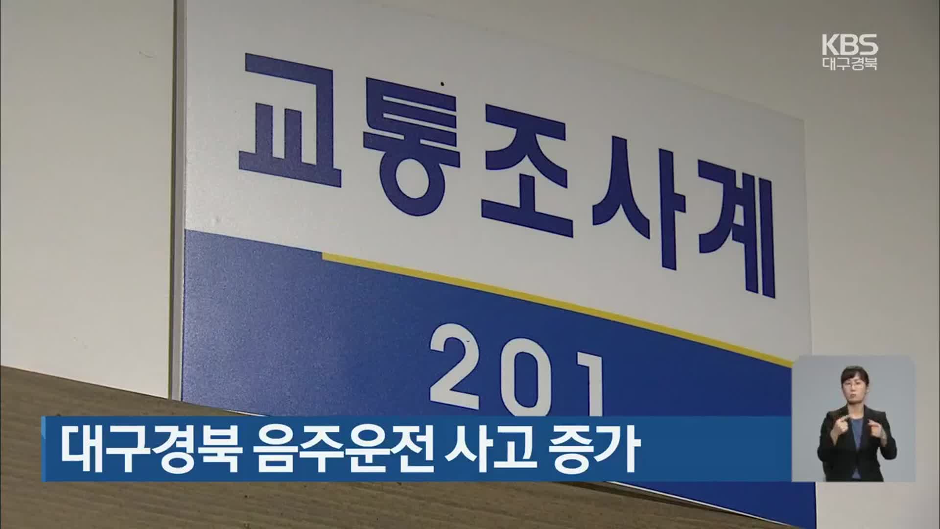 대구경북 음주운전 사고 증가