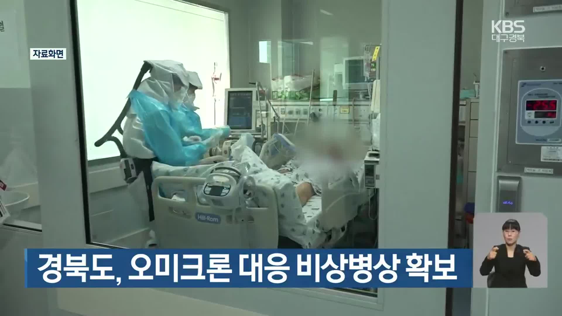 경북도, 오미크론 대응 비상병상 확보