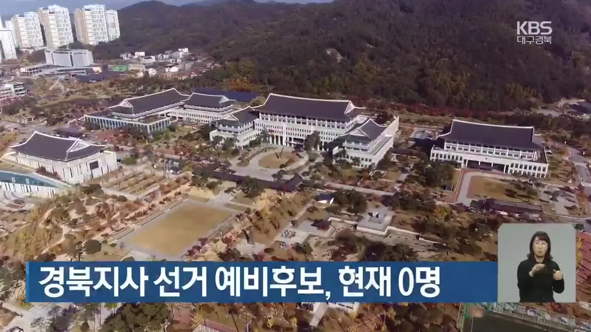 경북지사 선거 예비후보, 현재 0명