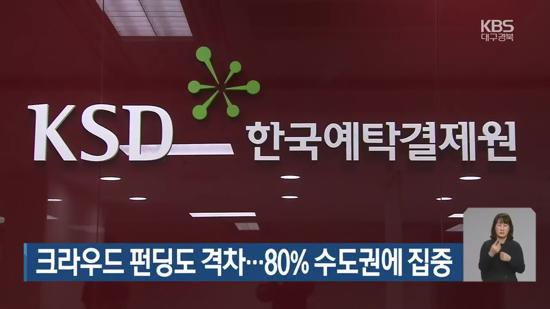 크라우드 펀딩도 격차…80% 수도권에 집중