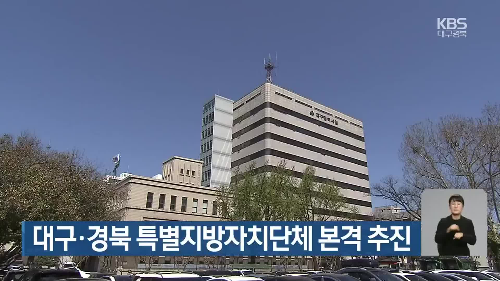 대구·경북 특별지방자치단체 본격 추진
