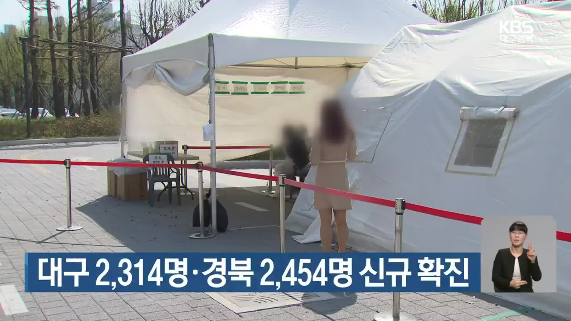 대구 2,314명·경북 2,454명 신규 확진