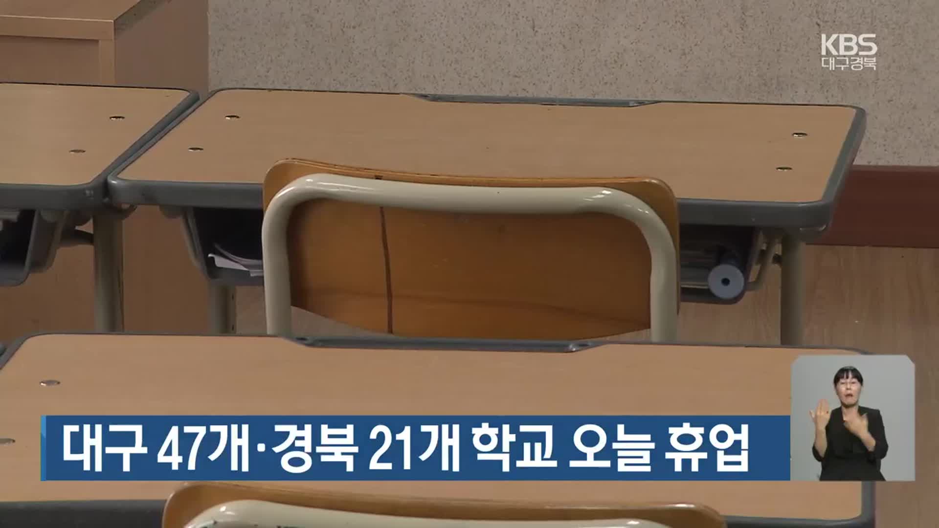 대구 47개·경북 21개 학교 오늘 휴업