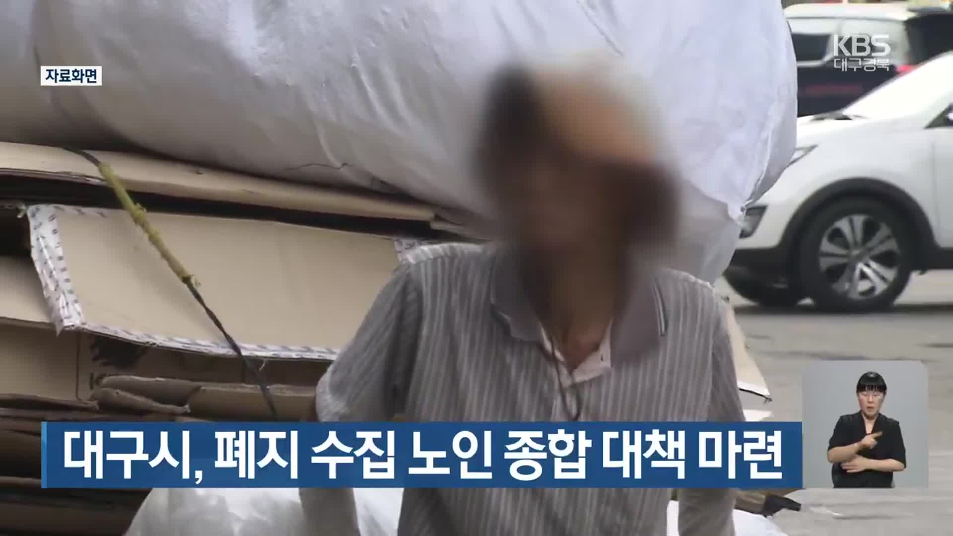 대구시, 폐지 수집 노인 종합 대책 마련