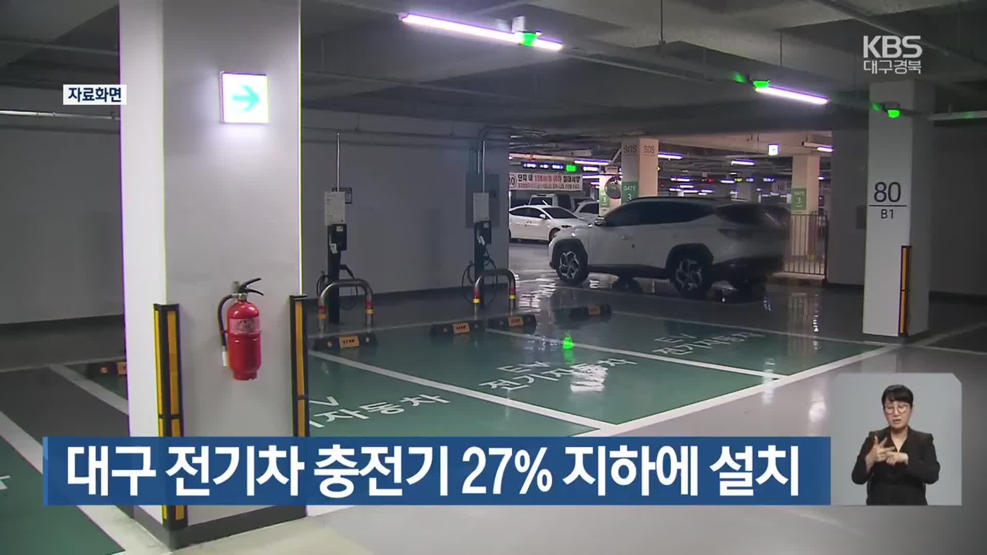 대구 전기차 충전기 27% 지하에 설치