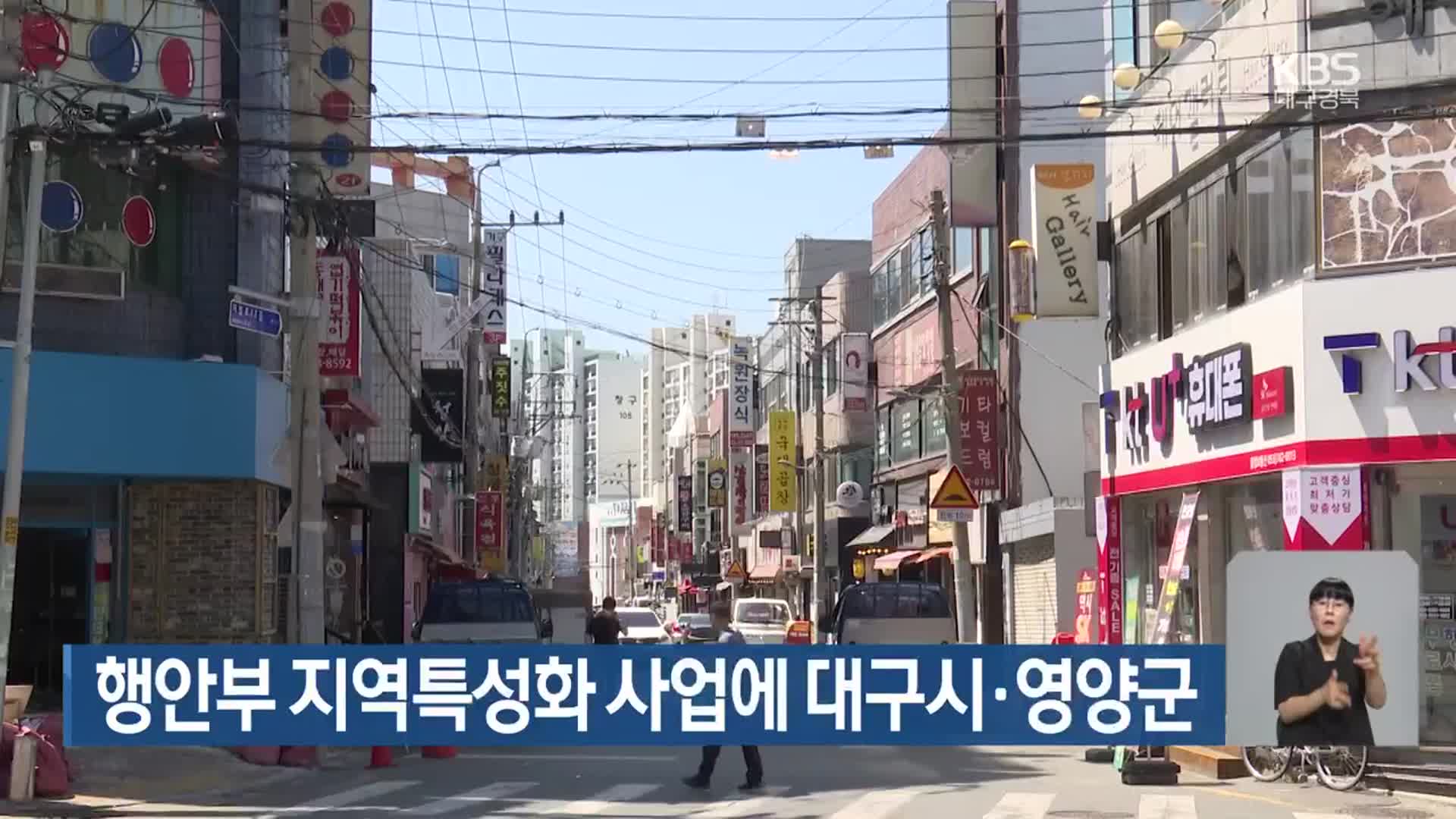 행안부 지역특성화 사업에 대구시·영양군