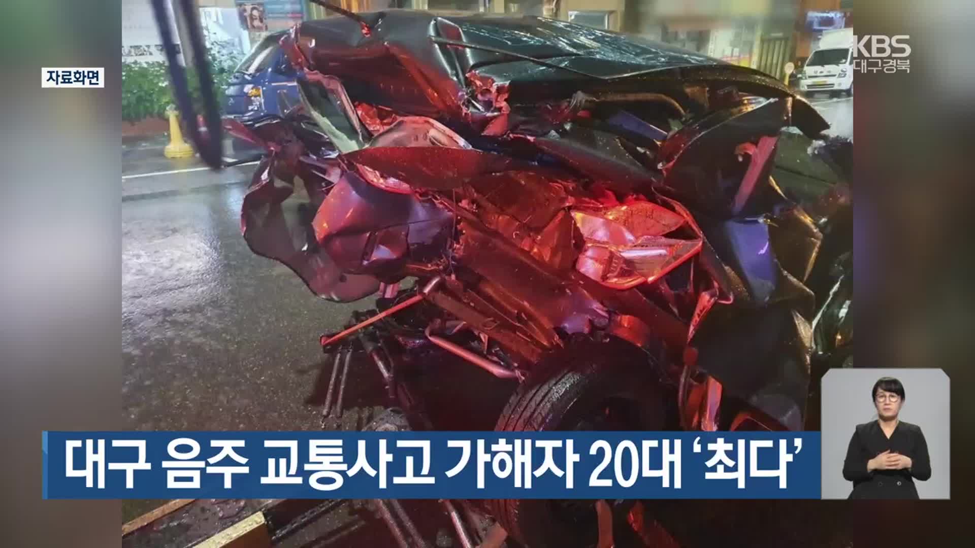 대구 음주 교통사고 가해자 20대 ‘최다’