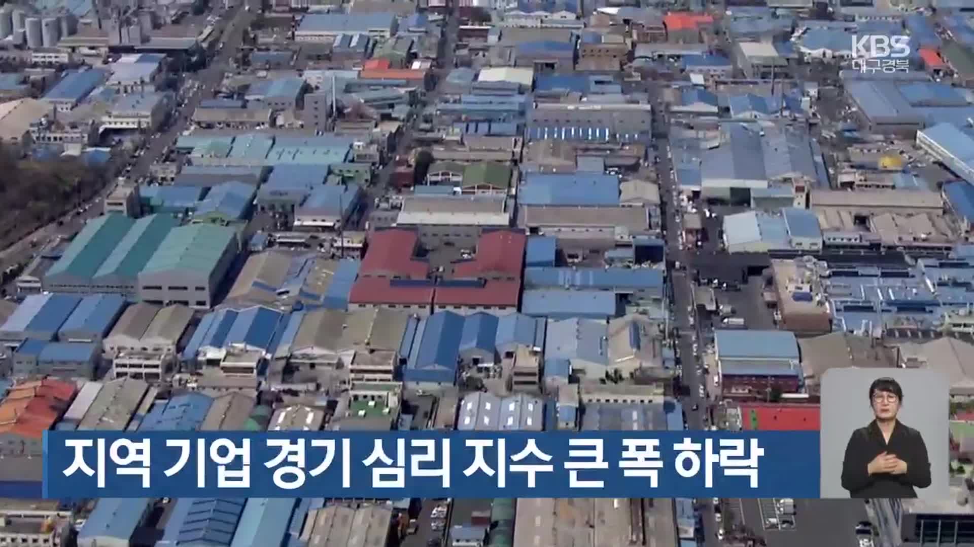 지역 기업 경기 심리 지수 큰 폭 하락