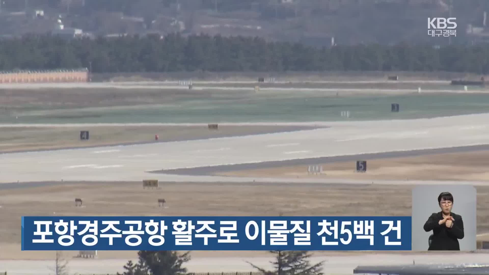 포항경주공항 활주로 이물질 천5백 건