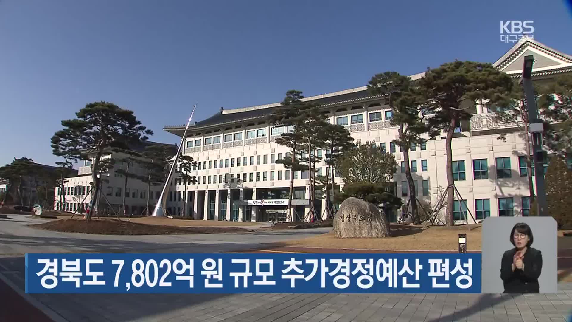 경북도 7,802억 원 규모 추가경정예산 편성