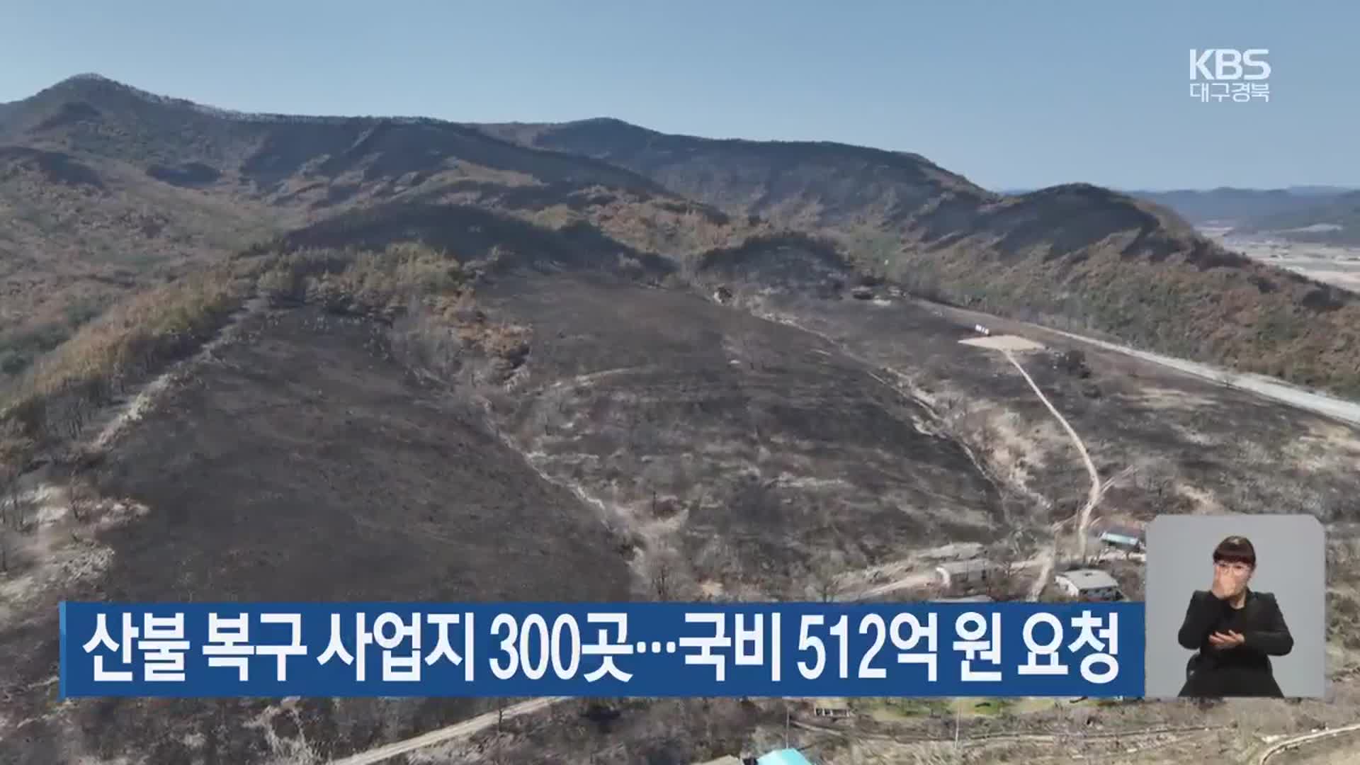 산불 복구 사업지 300곳…국비 512억 원 요청