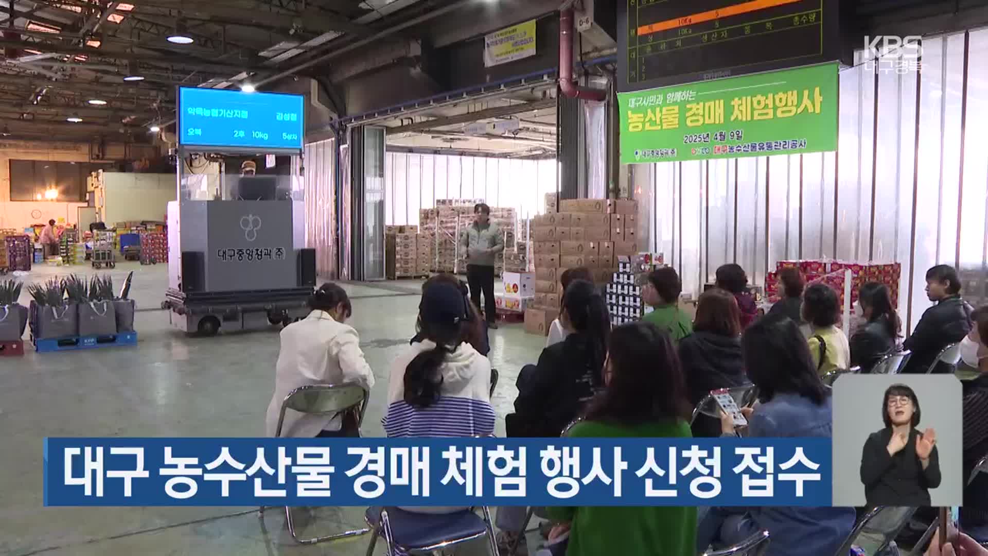 대구 농수산물 경매 체험 행사 신청 접수