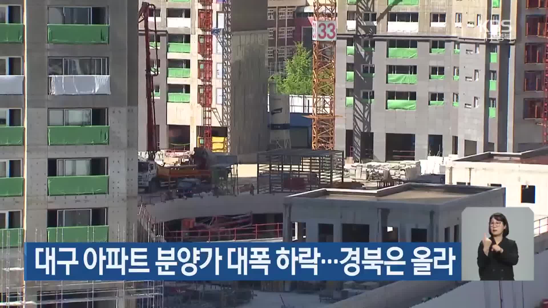 대구 아파트 분양가 대폭 하락…경북은 올라