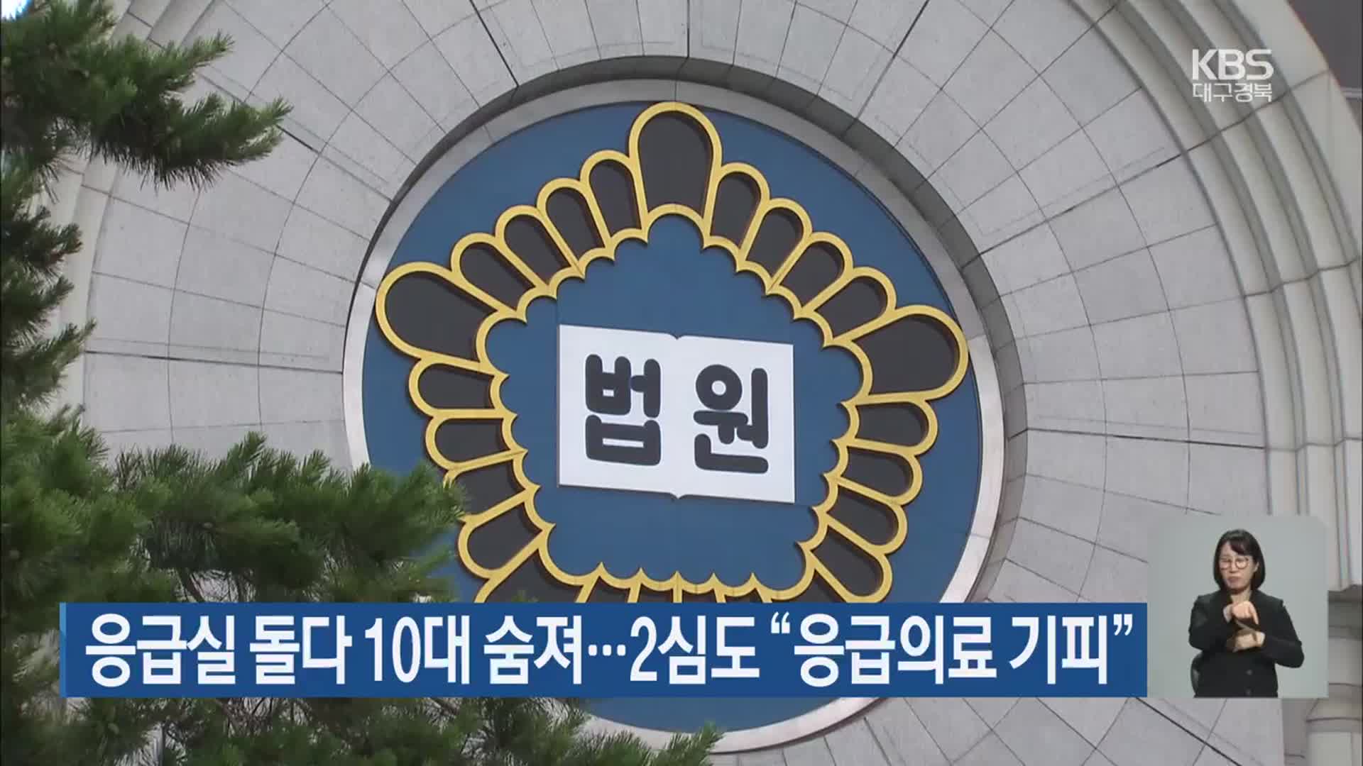 응급실 돌다 10대 숨져…2심도 “응급의료 기피”
