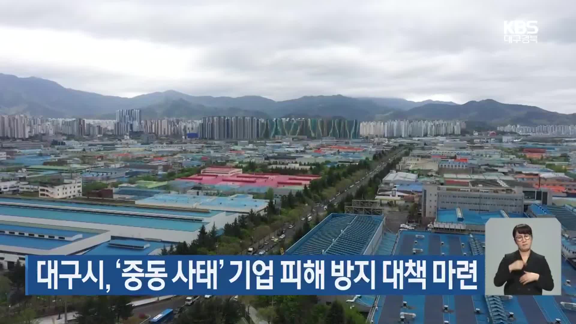 대구시, ‘중동 사태’ 기업 피해 방지 대책 마련