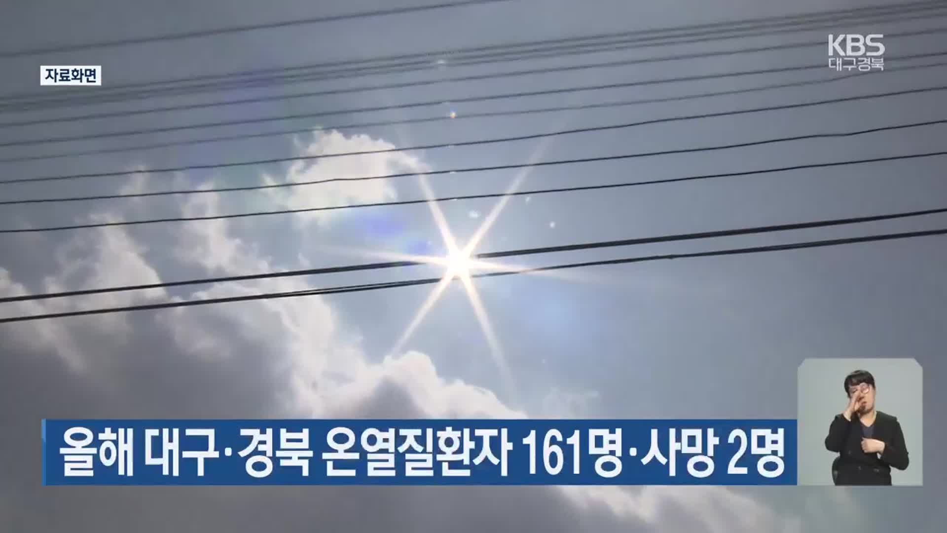 올해 대구·경북 온열질환자 161명·사망 2명