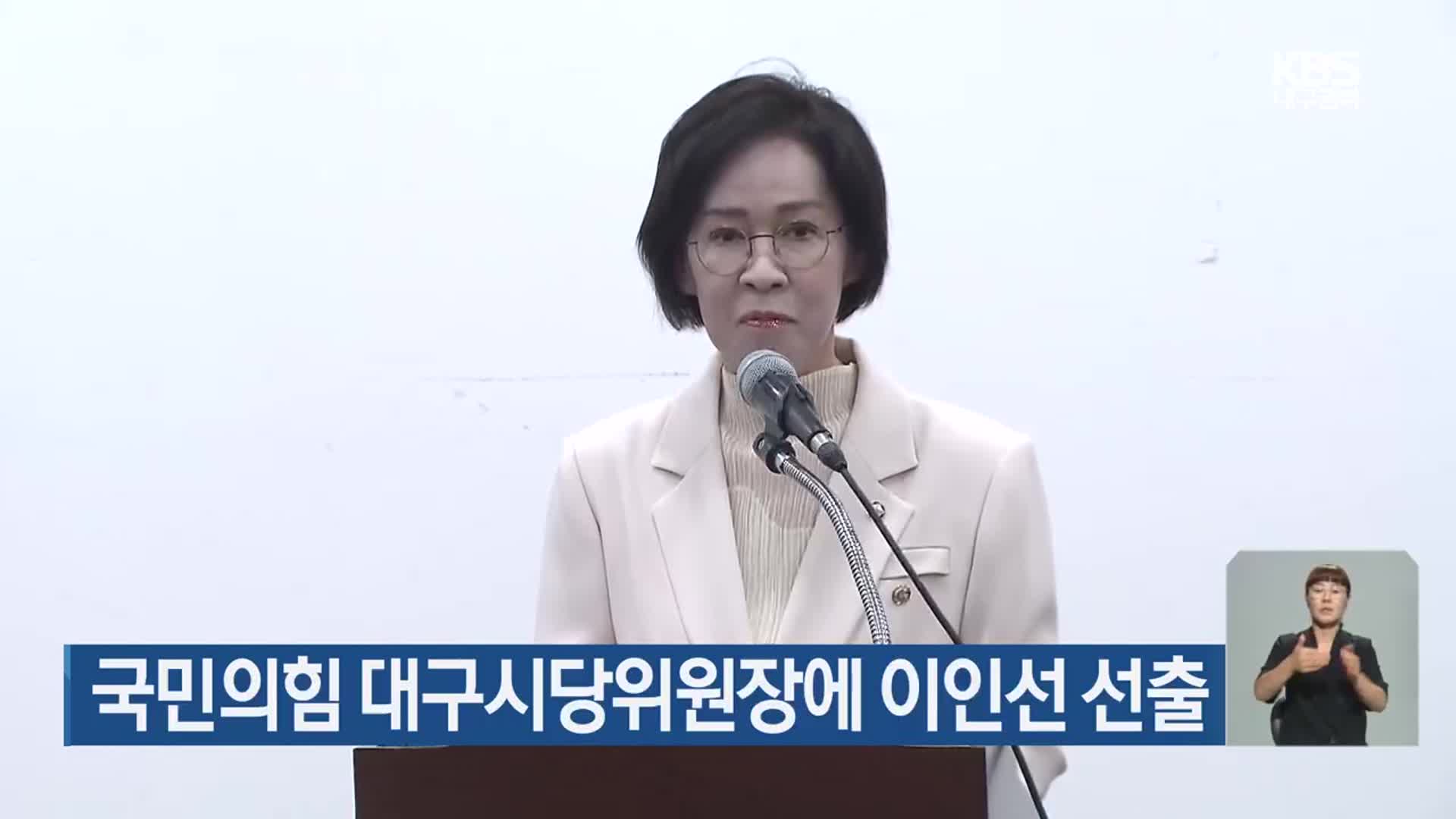 국민의힘 대구시당위원장에 이인선 선출