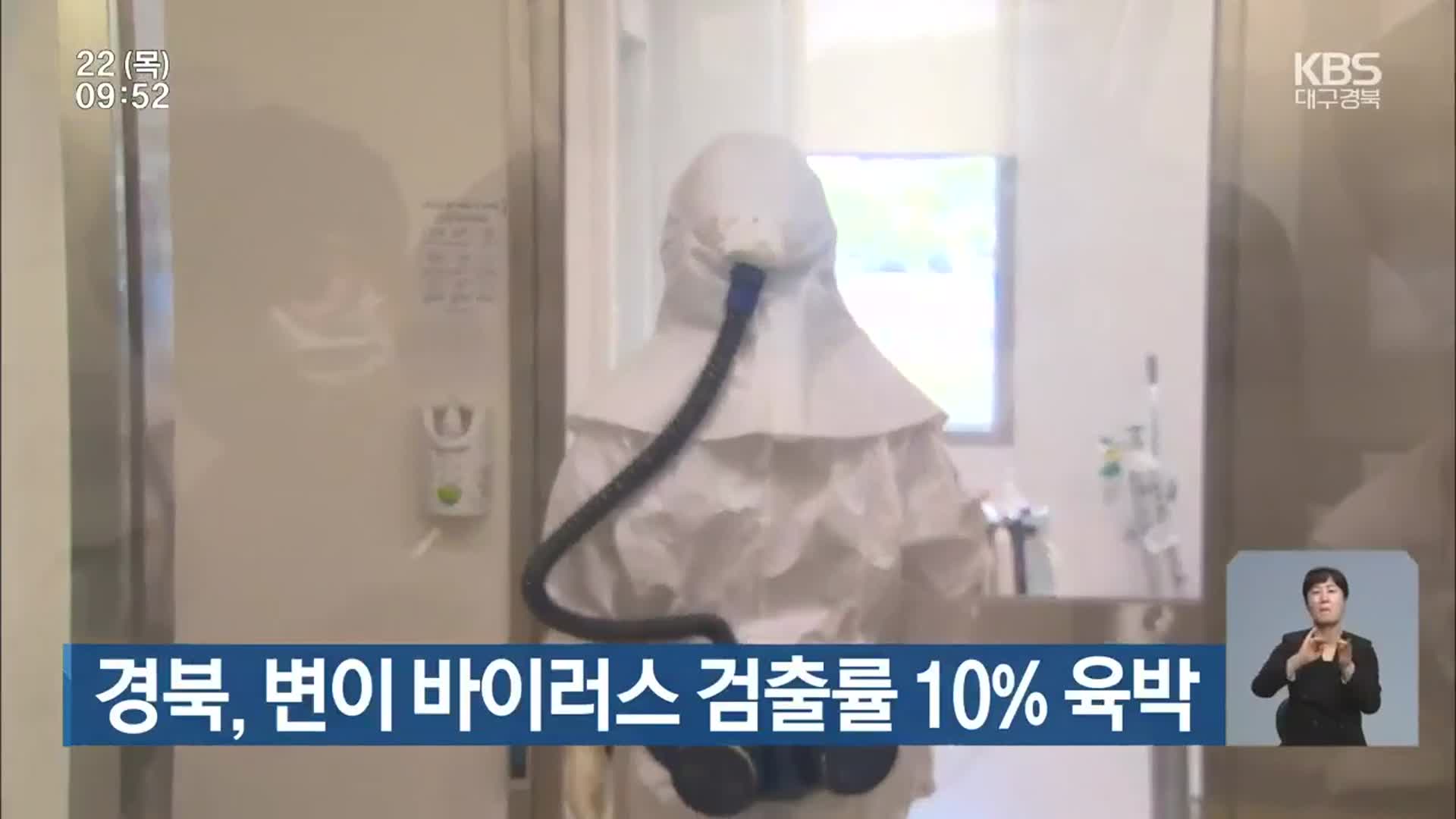 경북, 변이 바이러스 검출률 10% 육박