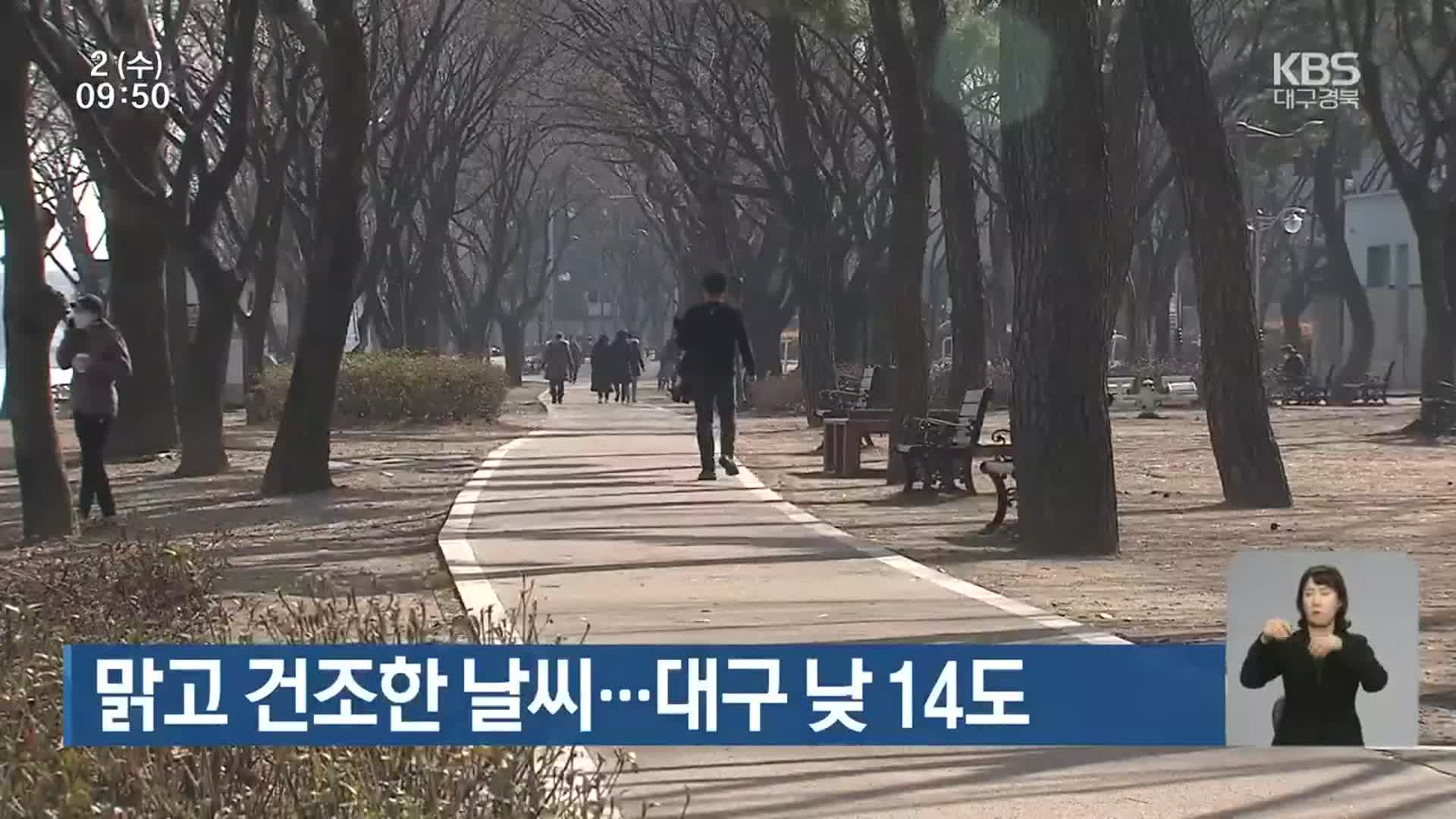 맑고 건조한 날씨…대구 낮 14도