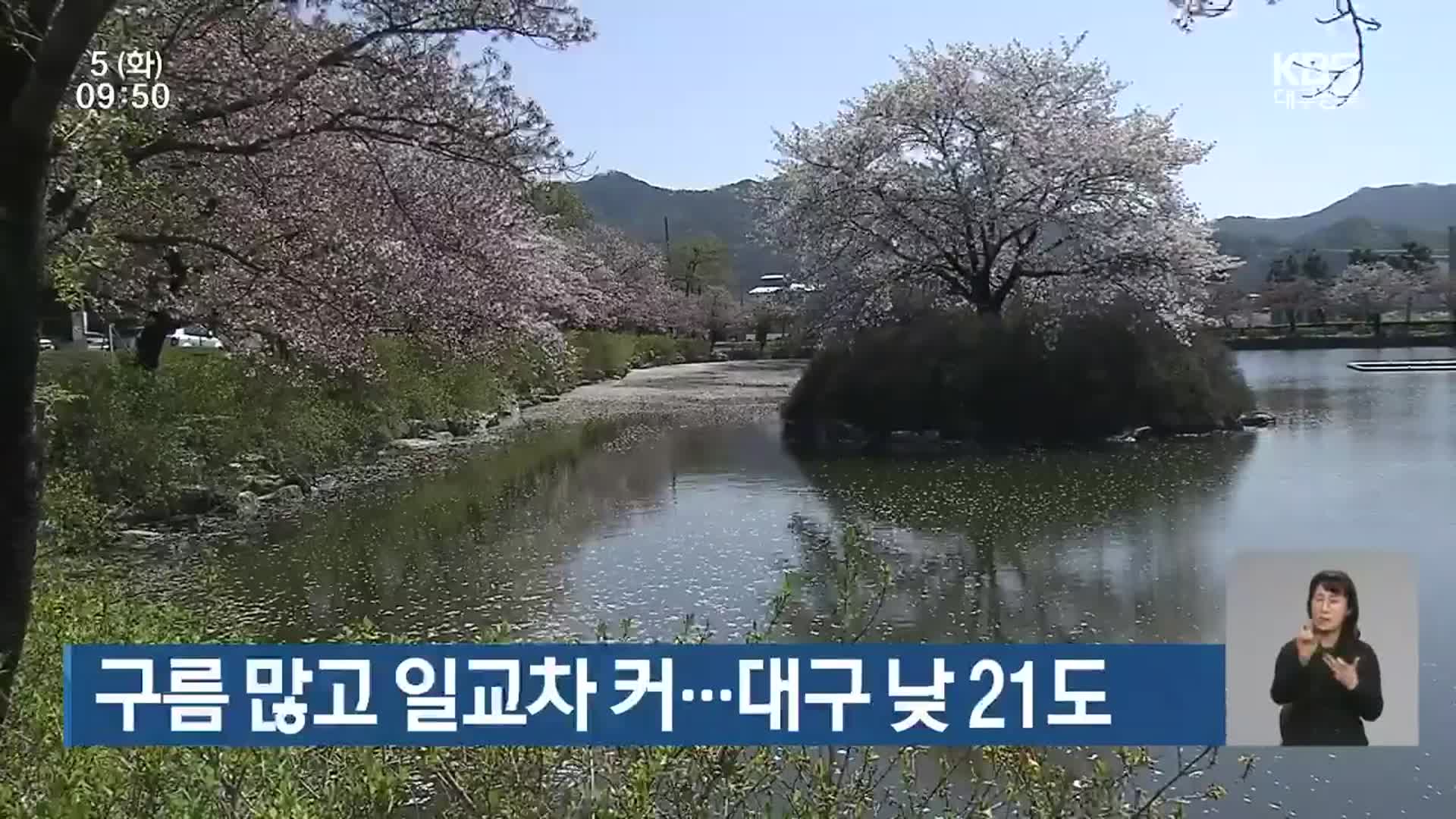 대구·경북 구름 많고 일교차 커…대구 낮 21도