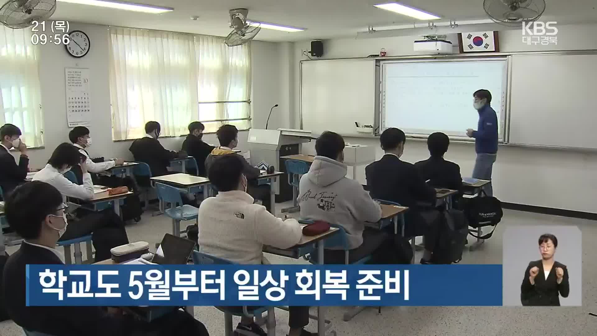 학교도 5월부터 일상 회복 준비