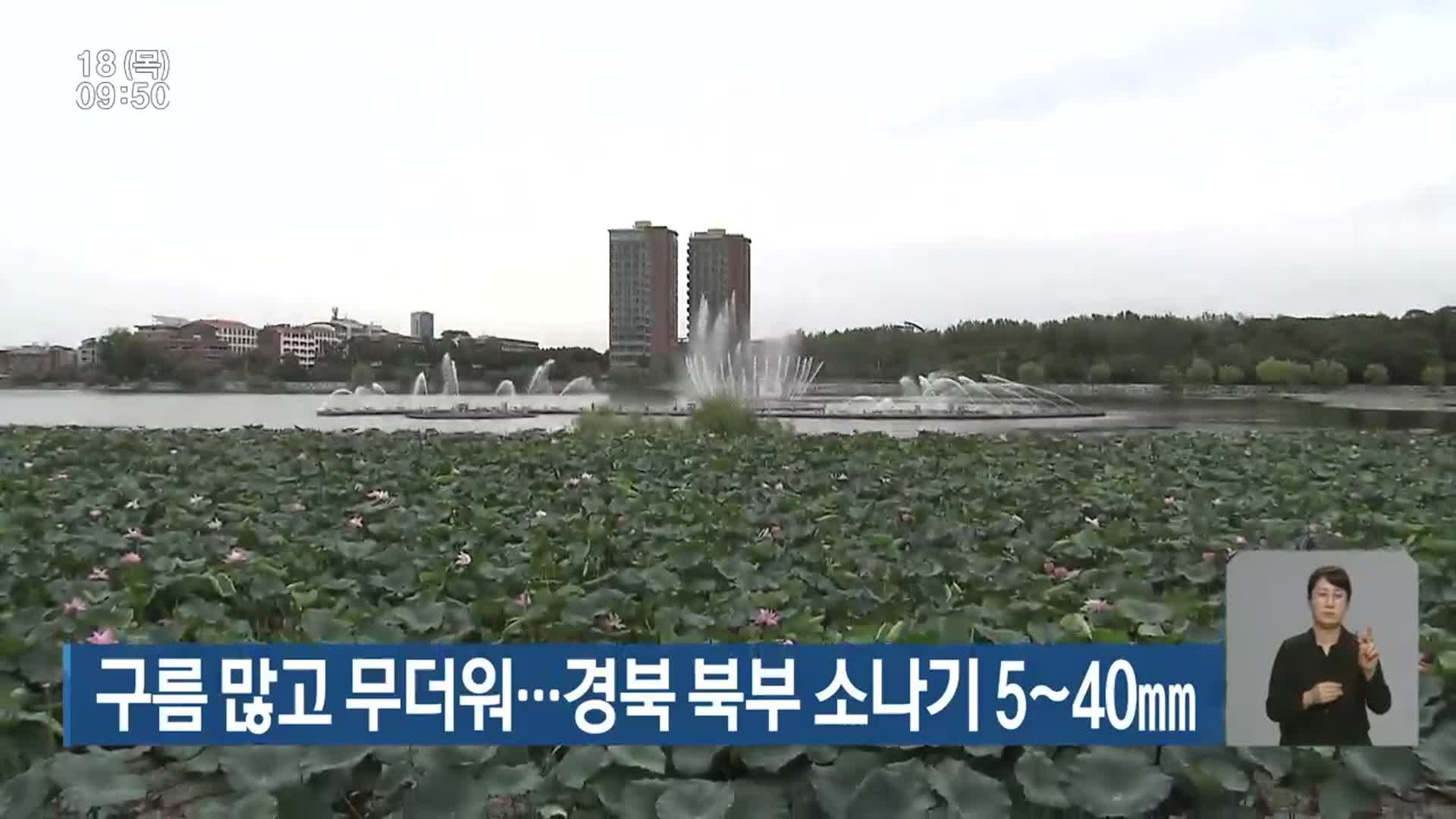 대구·경북 구름 많고 무더워…경북 북부 소나기 5~40mm