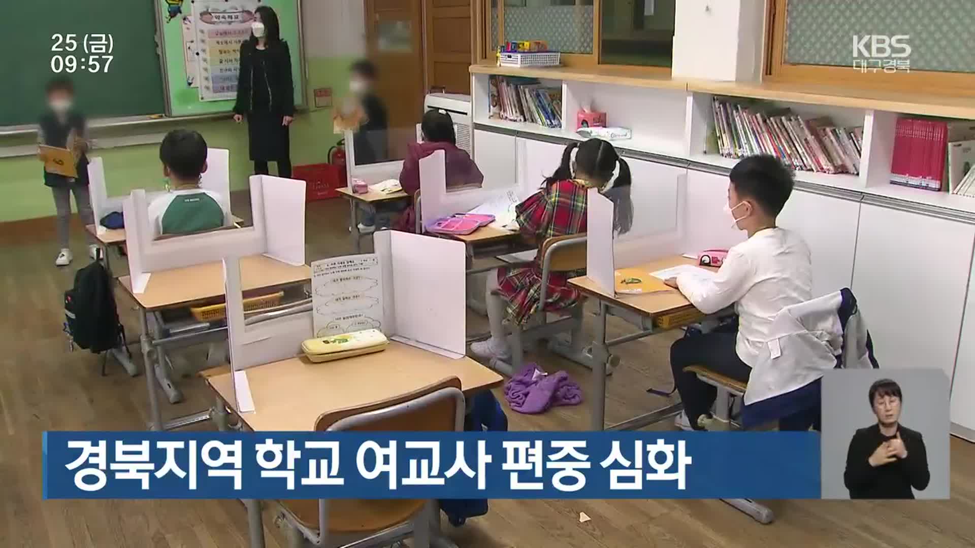 경북지역 학교 여교사 편중 심화