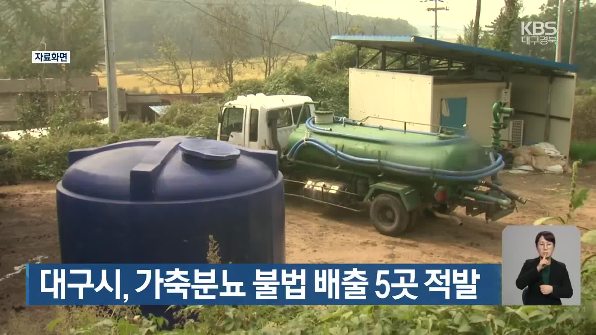 대구시, 가축분뇨 불법 배출 5곳 적발