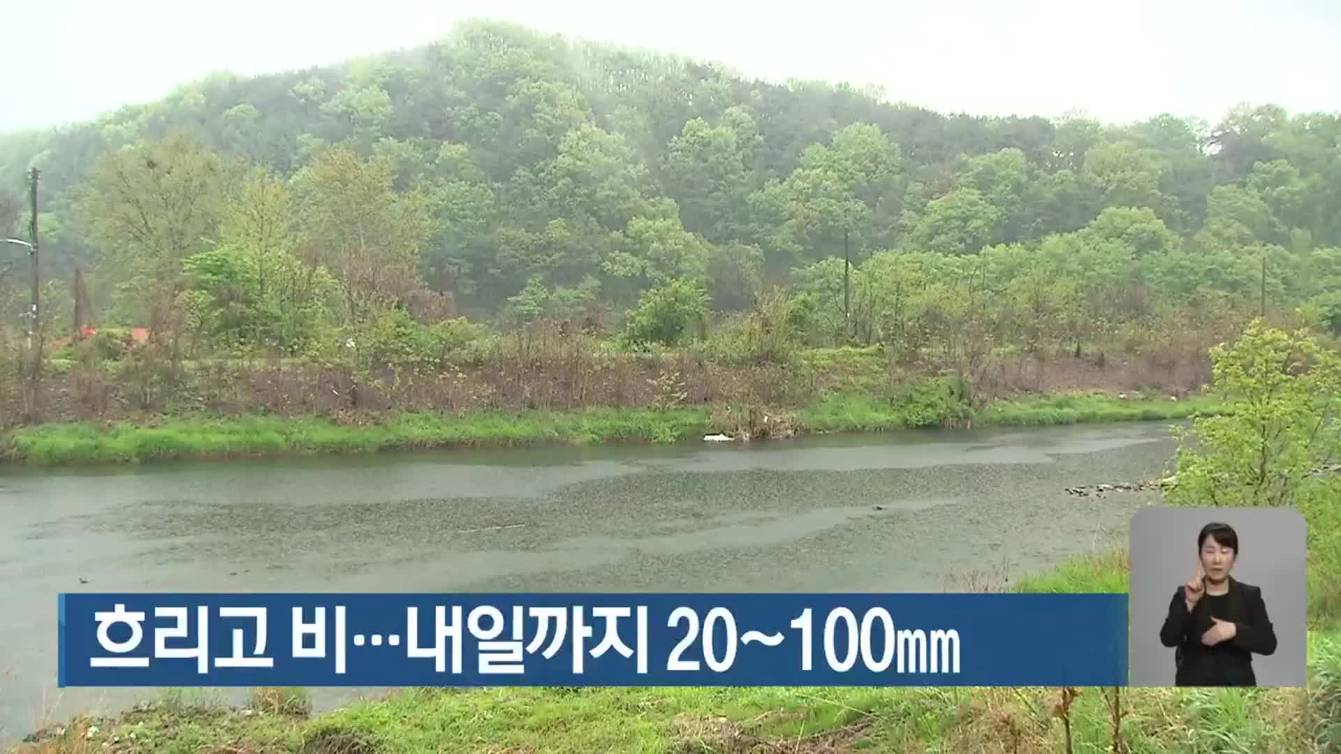 대구·경북 흐리고 비…내일까지 20~100mm