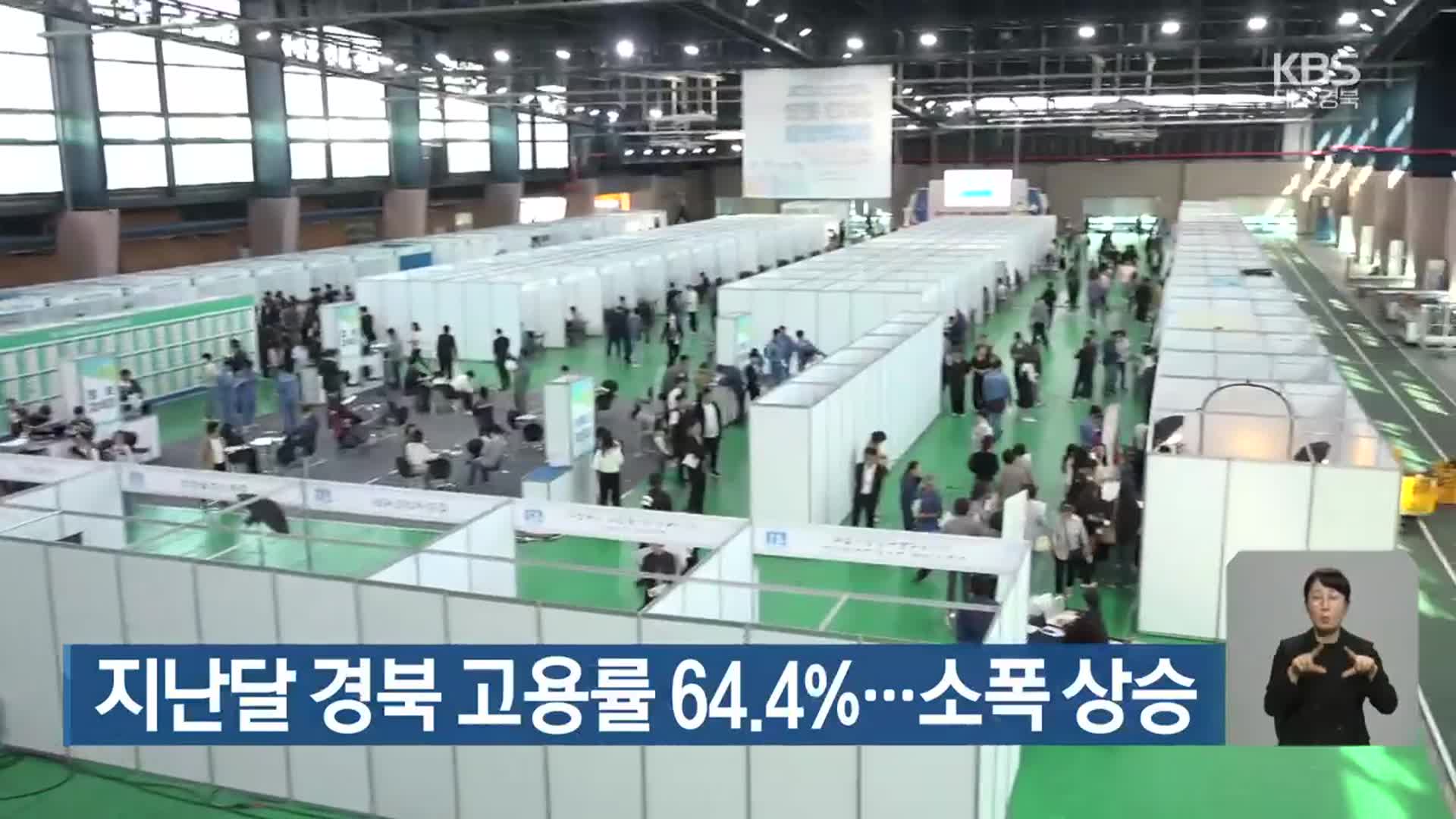 지난달 경북 고용률 64.4%…소폭 상승