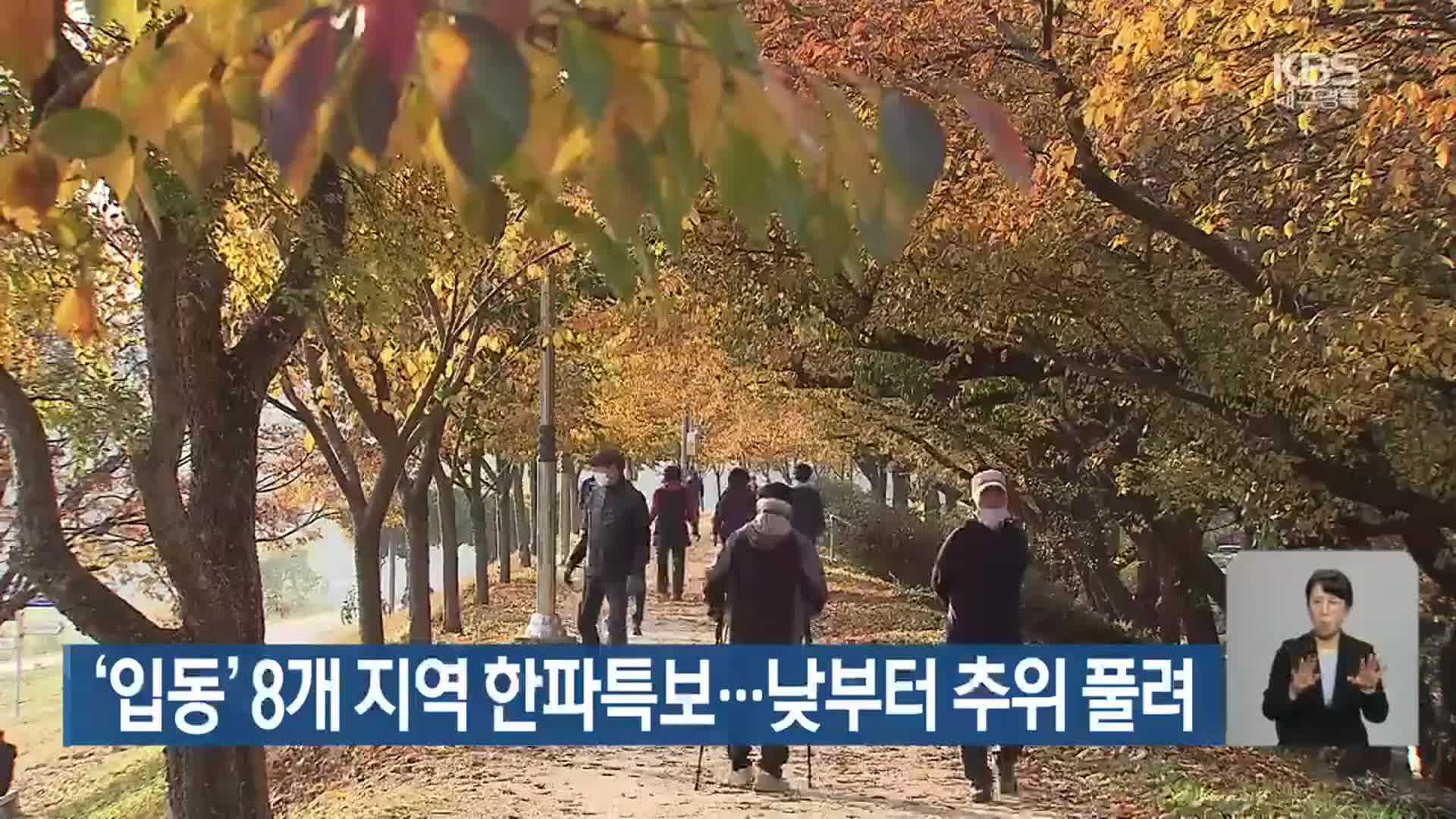 ‘입동’ 대구·경북 8개 지역 한파특보…낮부터 추위 풀려