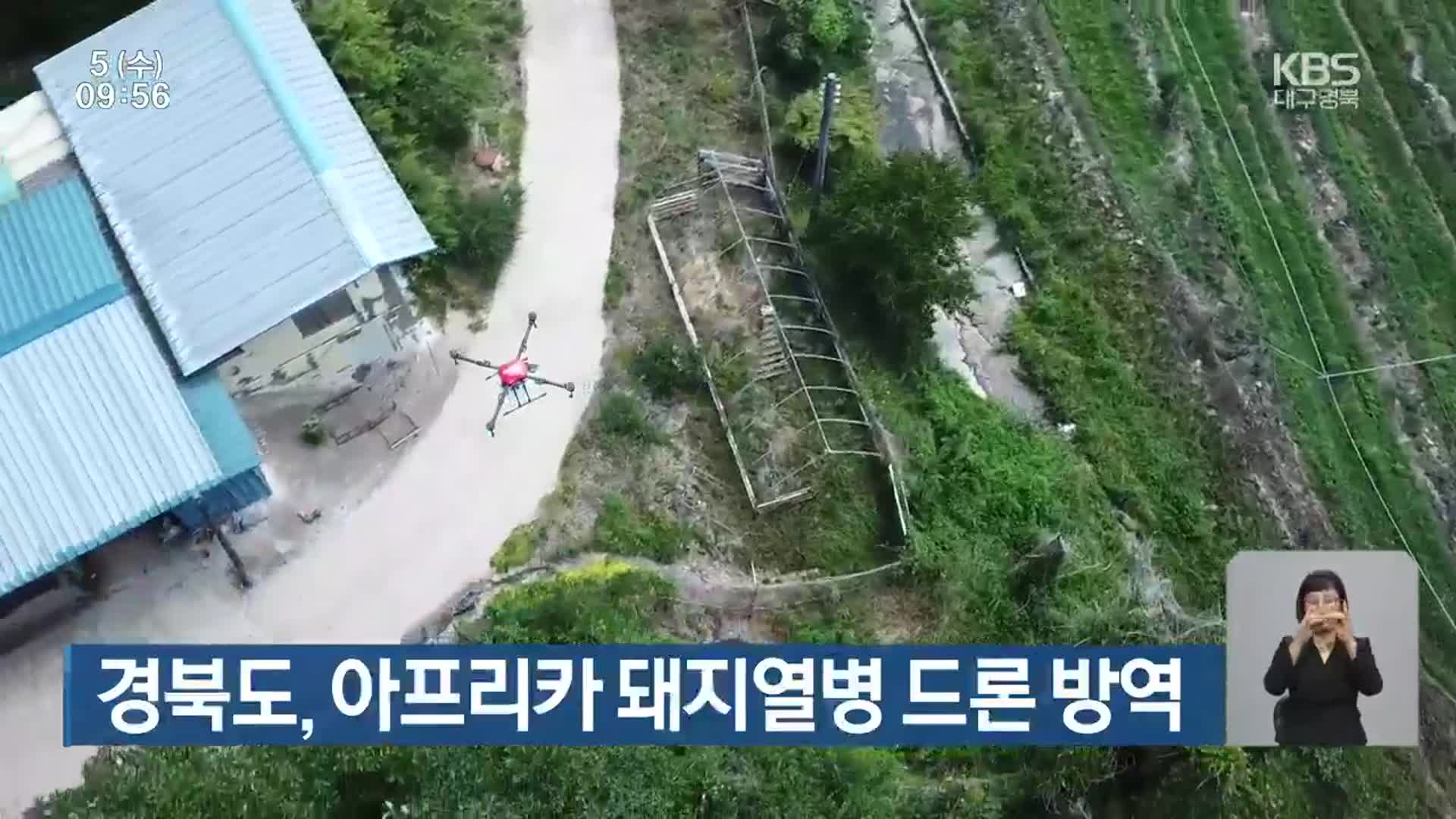 경북도, 아프리카 돼지열병 드론 방역