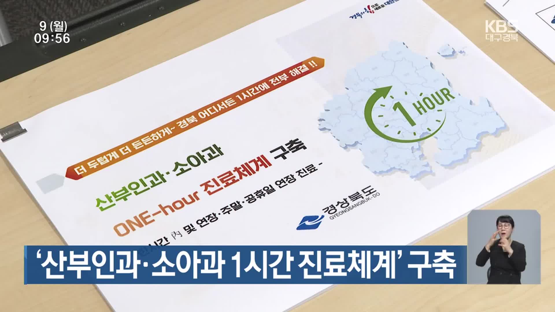 ‘산부인과·소아과 1시간 진료체계’ 구축