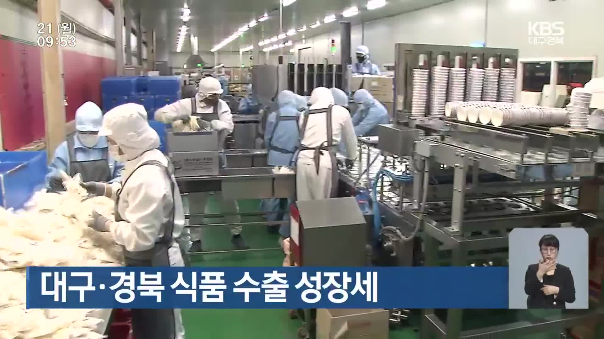 대구·경북 식품 수출 성장세